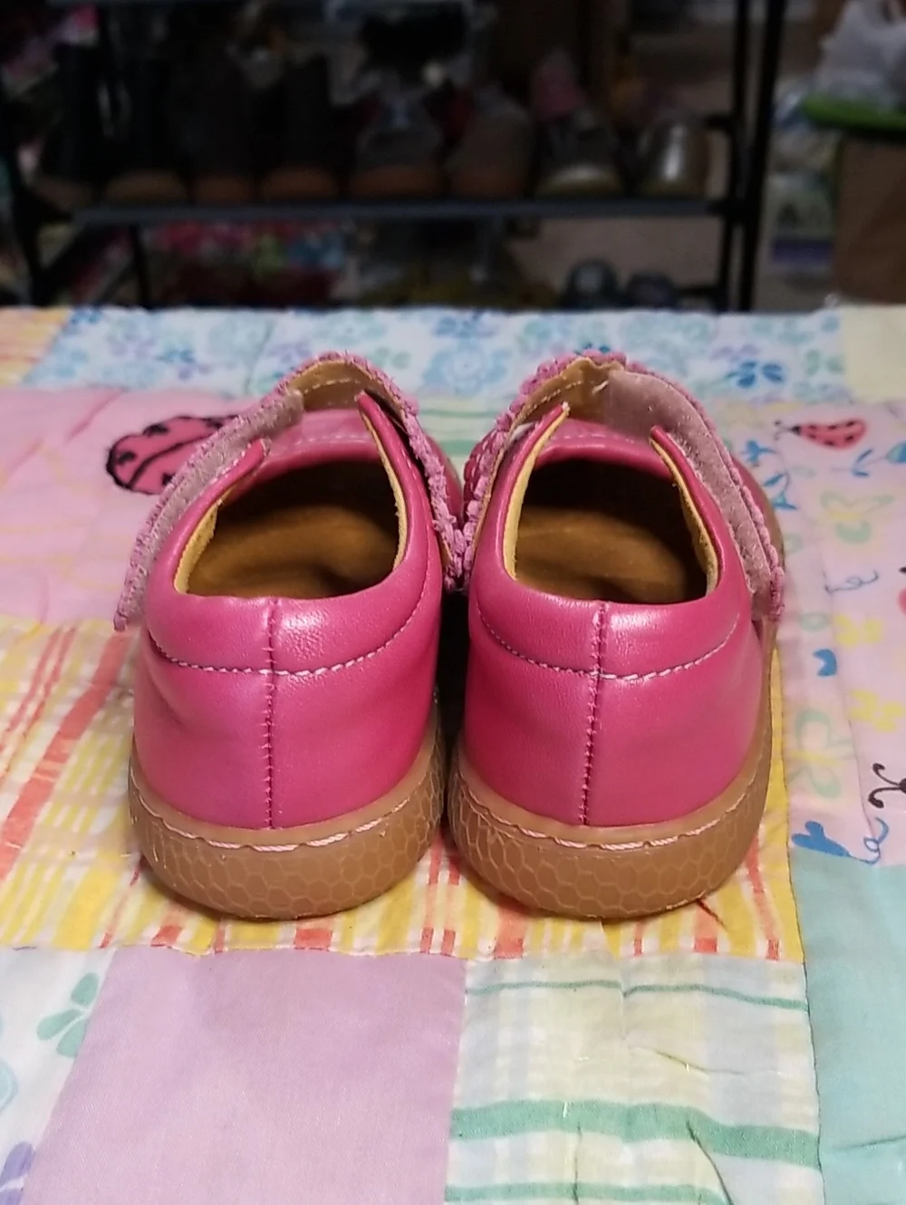 Livie & Luca Pink Shimmer Soft Leather Mary Jane Size 6 Ruche OG Made in Mexico